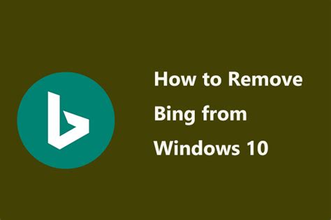 uninstall bing from my computer
